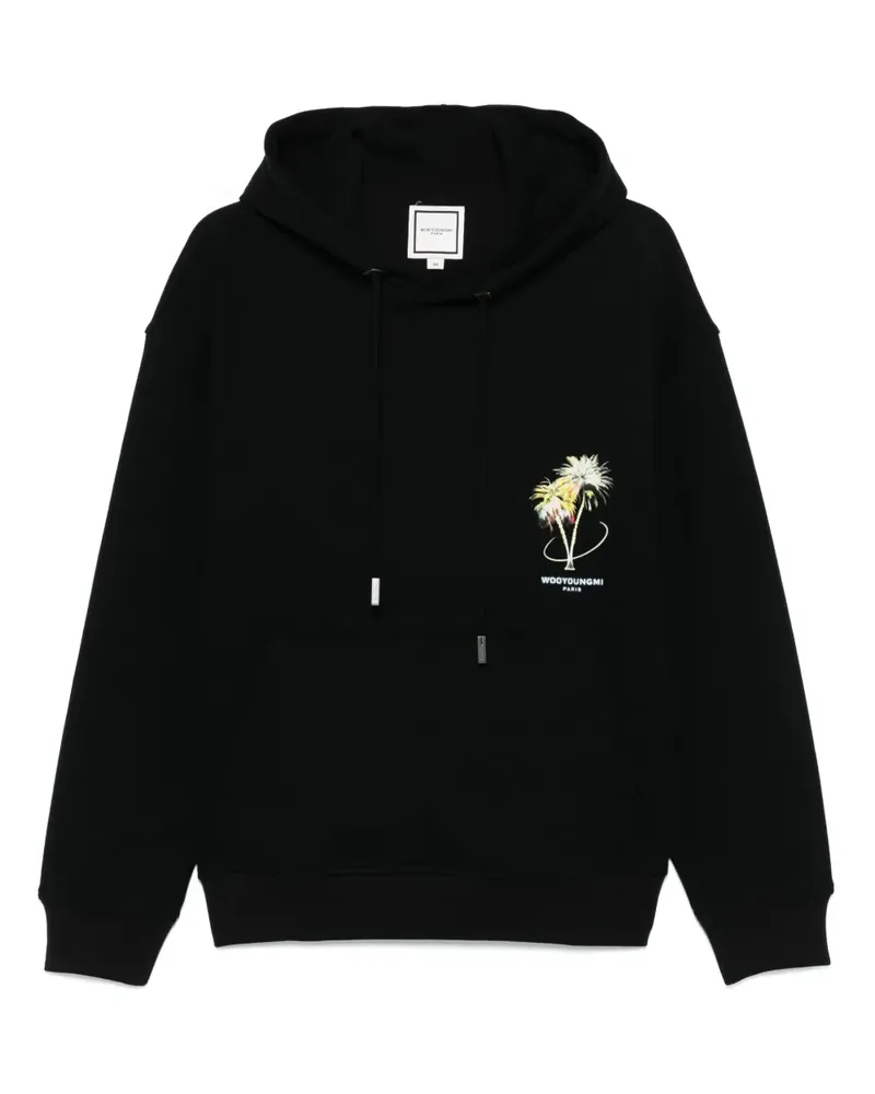 Wooyoungmi Palm Tree Hoodie - Schwarz Schwarz