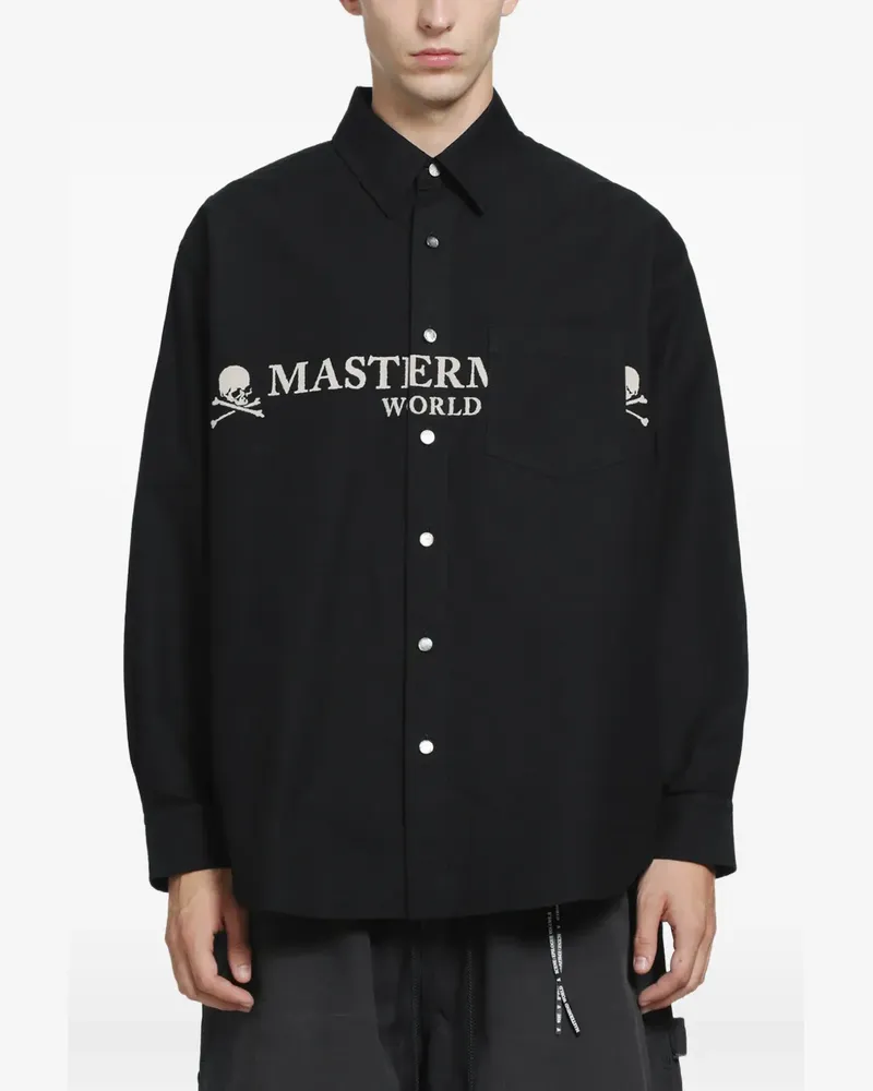 Mastermind World Oxford-Hemd mit Logo - Schwarz Schwarz