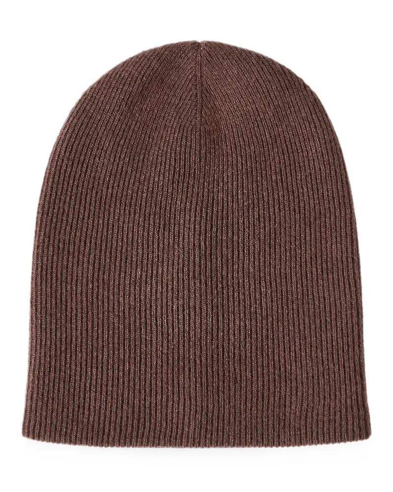 Brunello Cucinelli cashmere English-rib knit beanie - Braun Braun