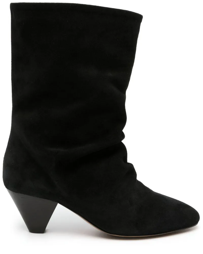 Isabel Marant Reachi Stiefeletten aus Wildleder 50mm - Schwarz Schwarz