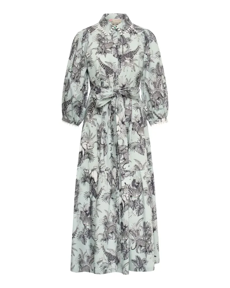 Maison Common animal-print midi dress - Blau Blau