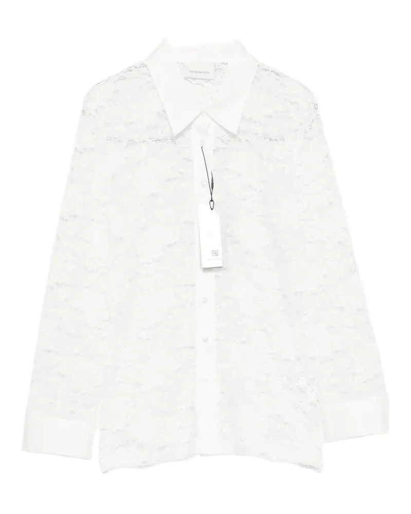 ANDIATA floral-lace button-up shirt - Weiß Weiß