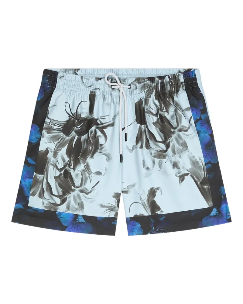 Dries van Noten Badeshorts mit Blumen-Print - Blau Blau