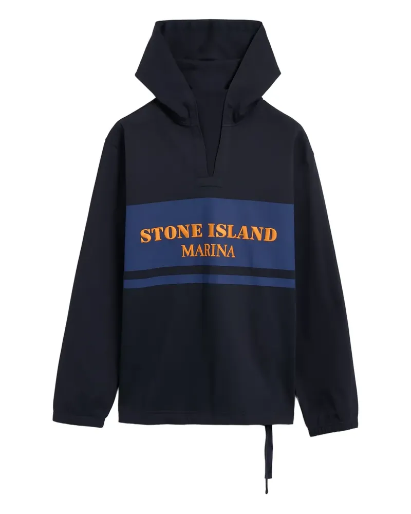 Stone Island Hoodie mit V-Ausschnitt - Blau Blau