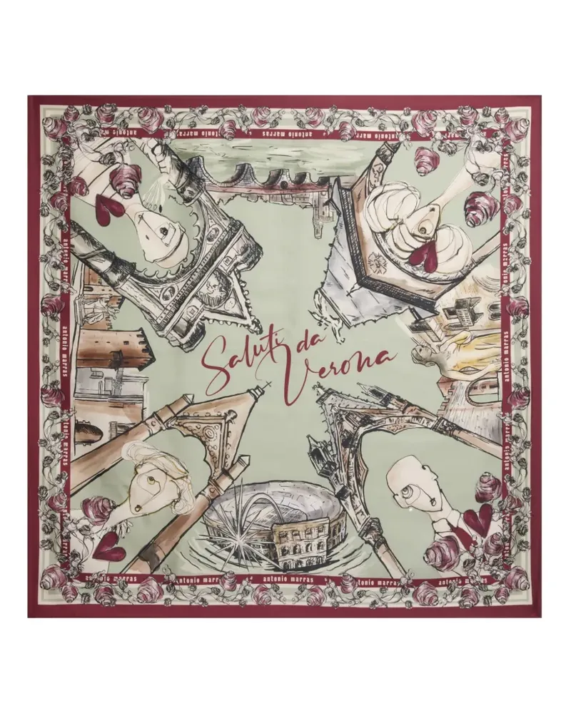 Antonio Marras Verona Seidenschal - Grün Grün
