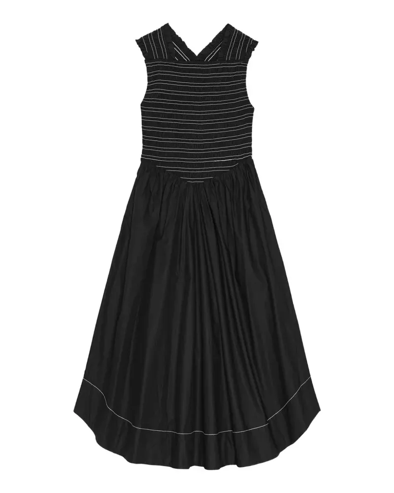 Ganni Gesmoktes Kleid - Schwarz Schwarz
