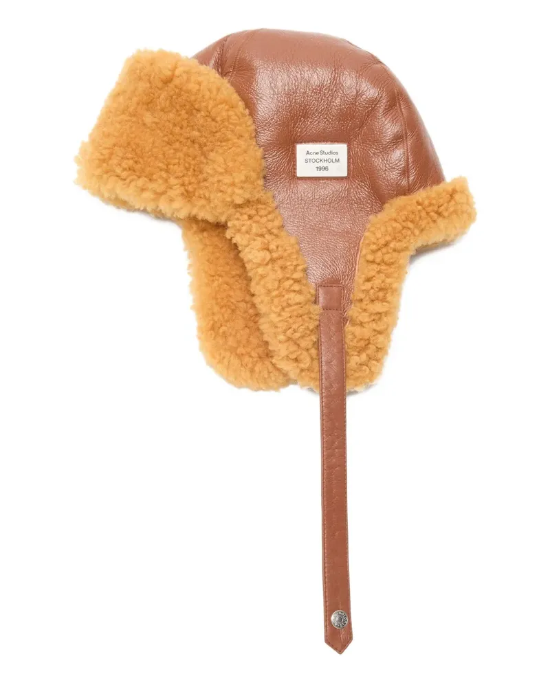 Acne Studios Mütze aus Shearling - Braun Braun