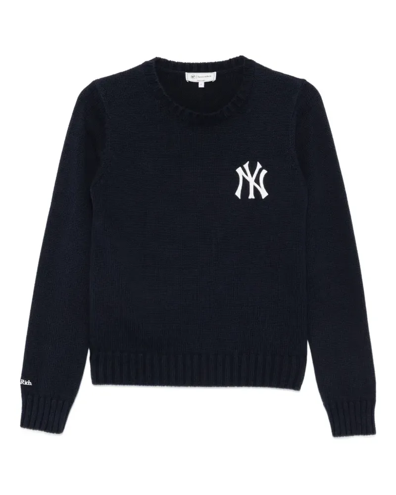 SPORTY & RICH Heritage Yankees embroidered sweater - Blau Blau