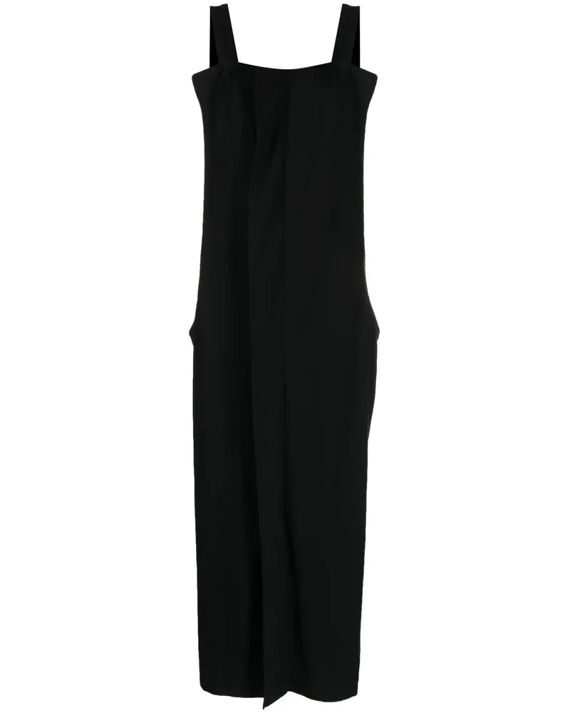Yohji Yamamoto Latzkleid mit langem Schnitt - Schwarz Schwarz