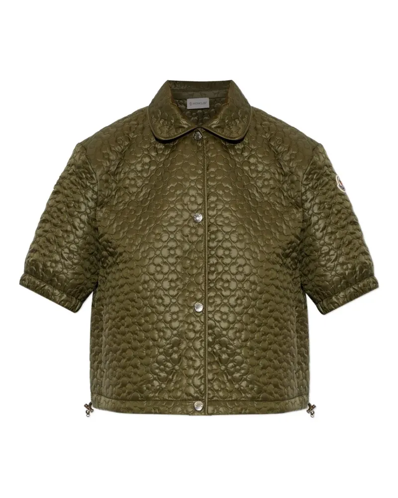 Moncler flower quilted short-sleeve top - Grün Grün