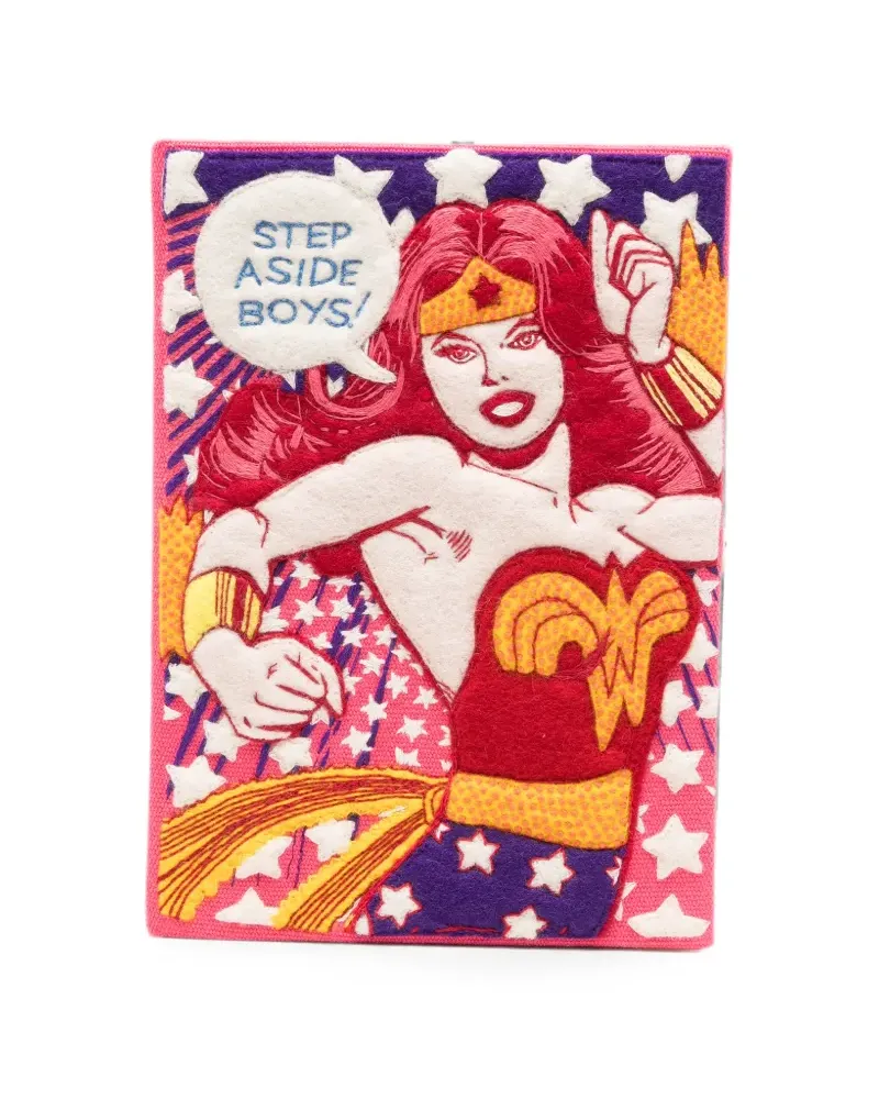 Olympia Le-Tan Wonder Woman Clutch mit Stickerei - Rosa Rosa