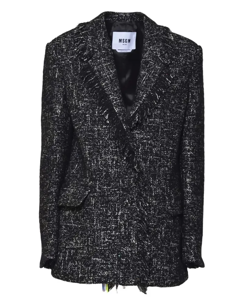 MSGM Blazer mit Fransen - Schwarz Schwarz