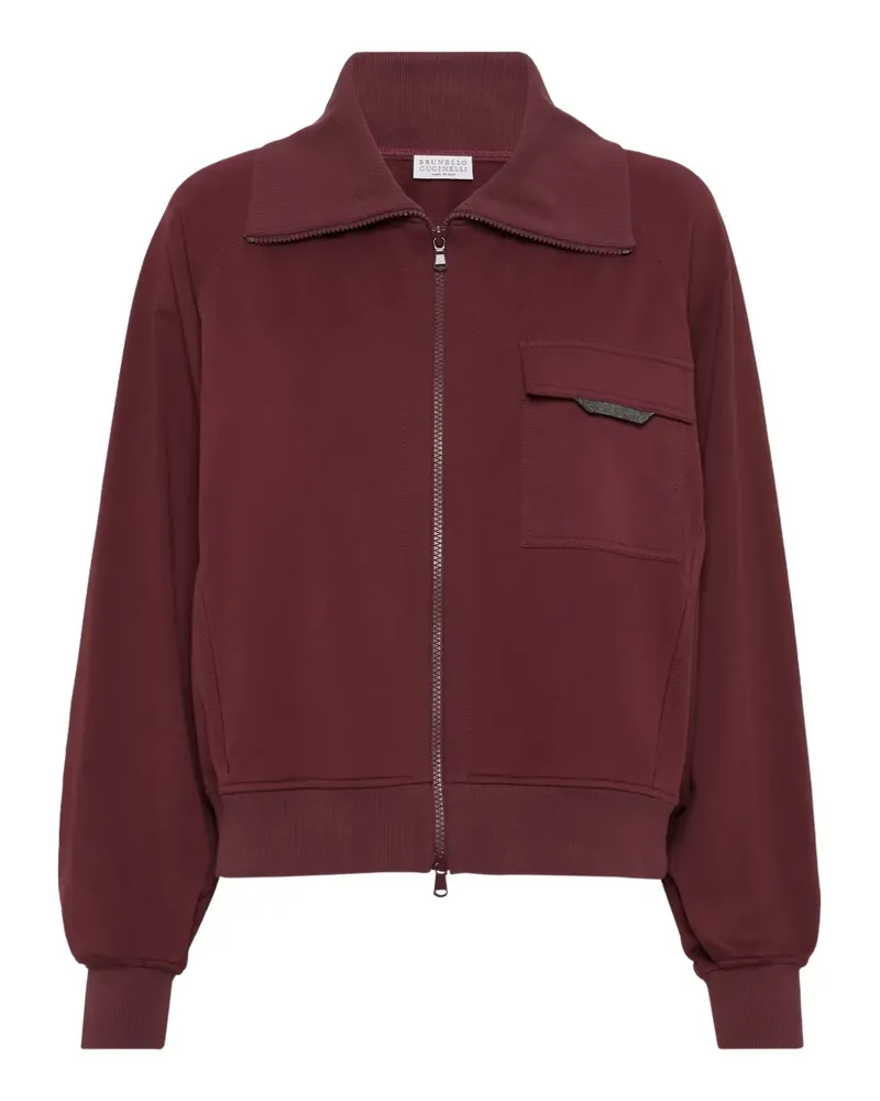 Brunello Cucinelli Sweatshirt mit Monili-Detail - Rot Rot