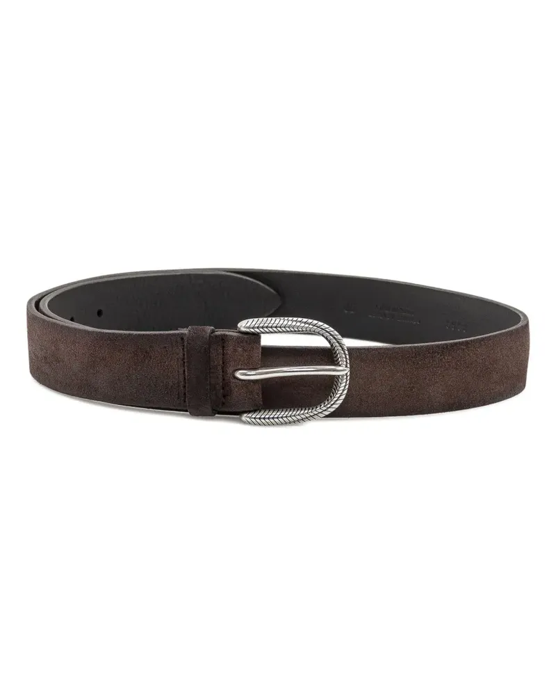 Orciani engraved suede belt - Braun Braun