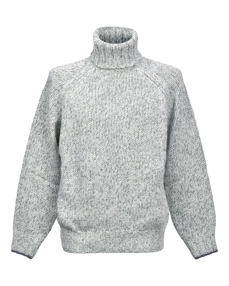 Brunello Cucinelli Gerippter Rollkragenpullover - Grau Grau
