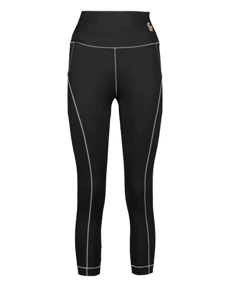Moncler Leggings mit Logo-Patch - Schwarz Schwarz