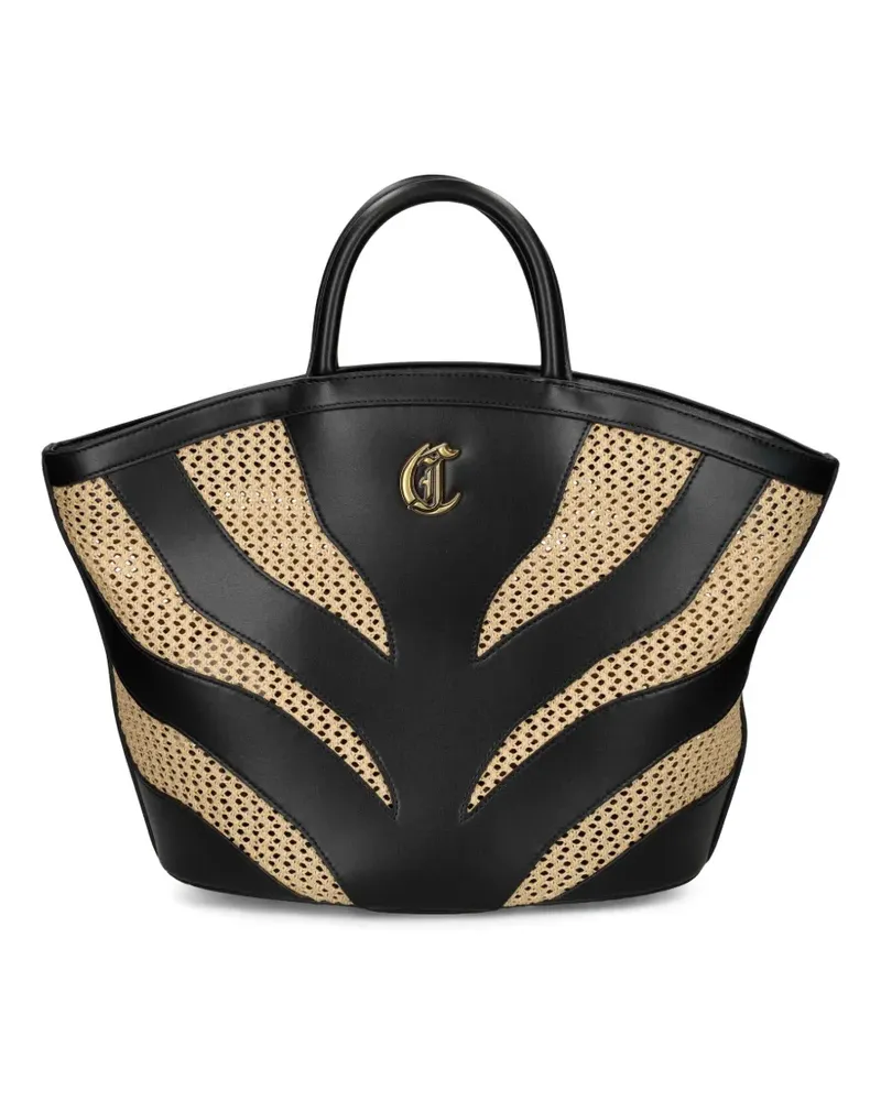 Just Cavalli Handtasche mit Logo-Schild - Schwarz Schwarz