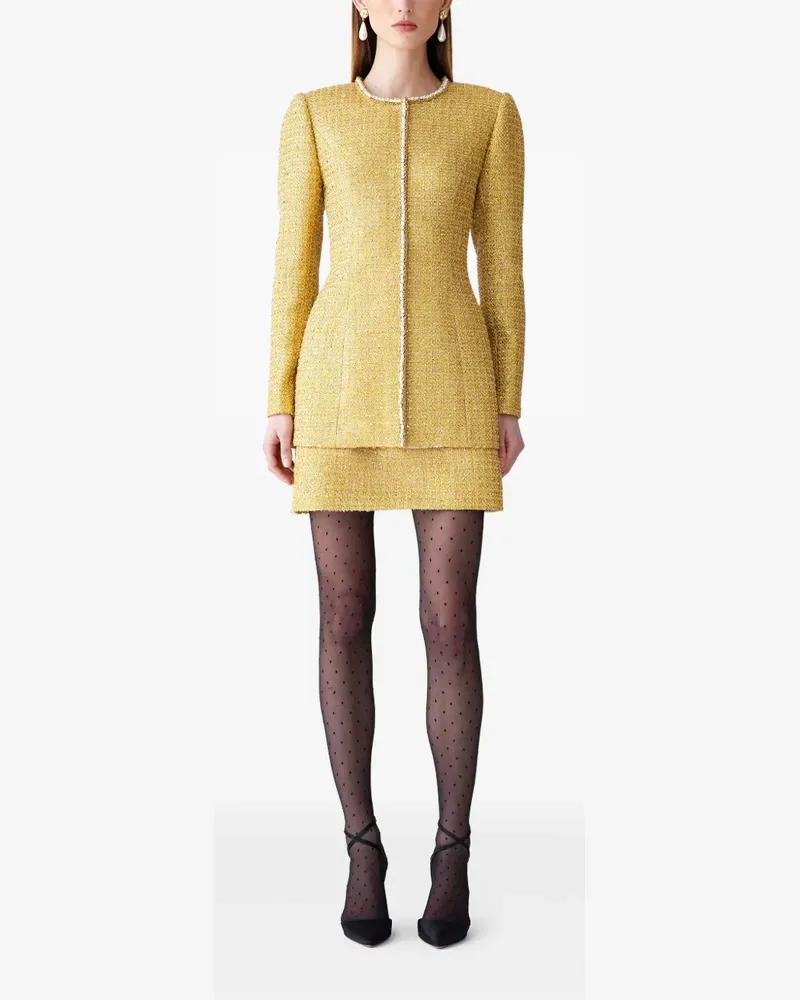 Carolina Herrera New York Minirock aus Lurex - Gelb Gelb