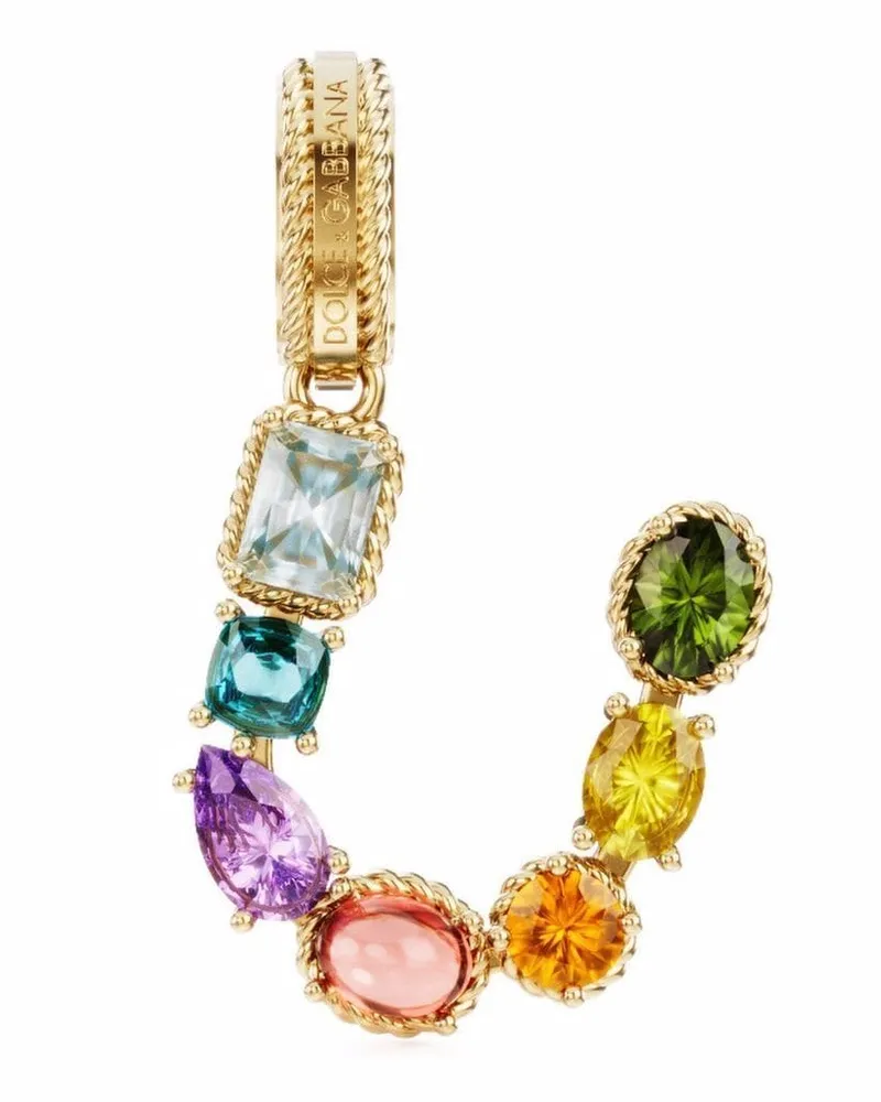 Dolce & Gabbana 18kt Rainbow Alphabet U Gelbgoldanhänger Gold