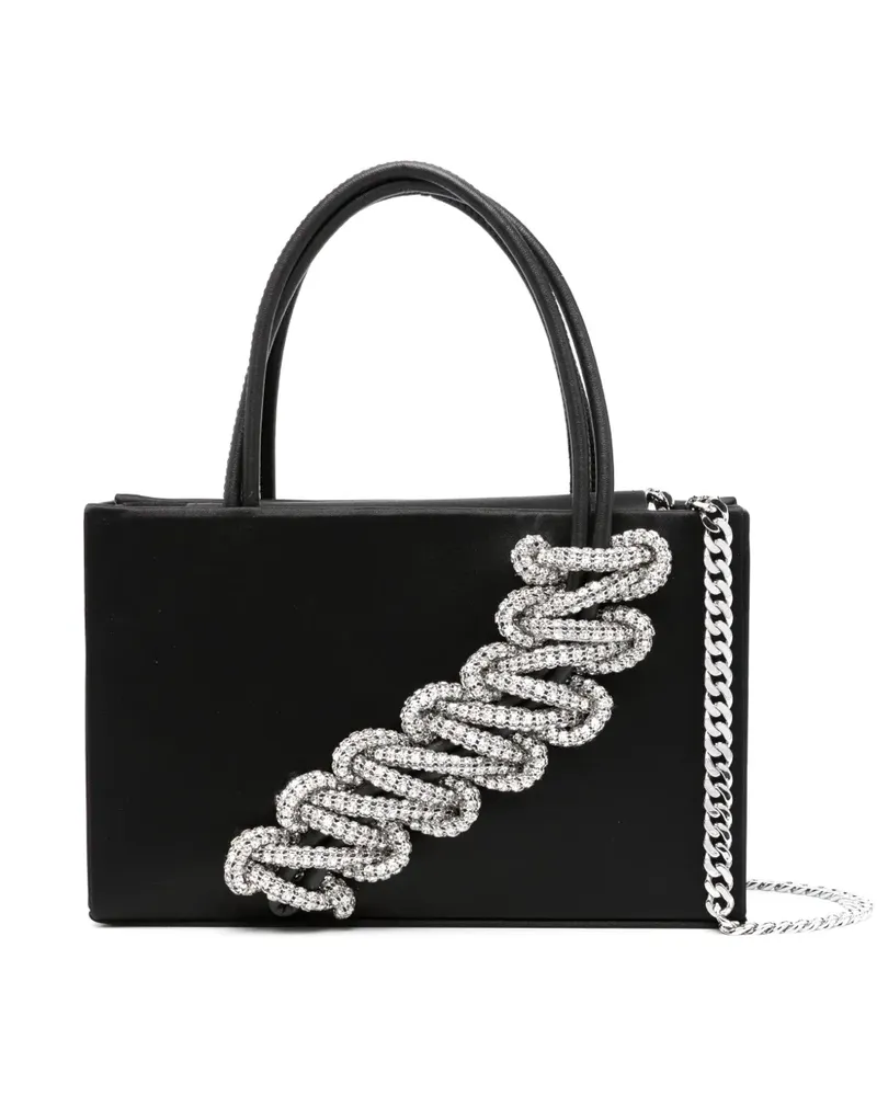 KARA Handtasche mit Satin-Finish - Schwarz Schwarz
