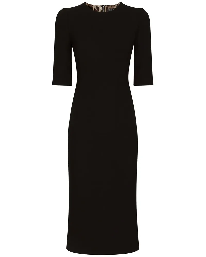 Dolce & Gabbana Midikleid aus Wolle - Schwarz Schwarz