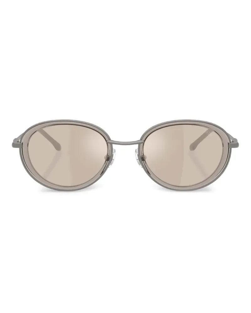 Diesel Sonnenbrille mit ovalem Gestell - Grau Grau