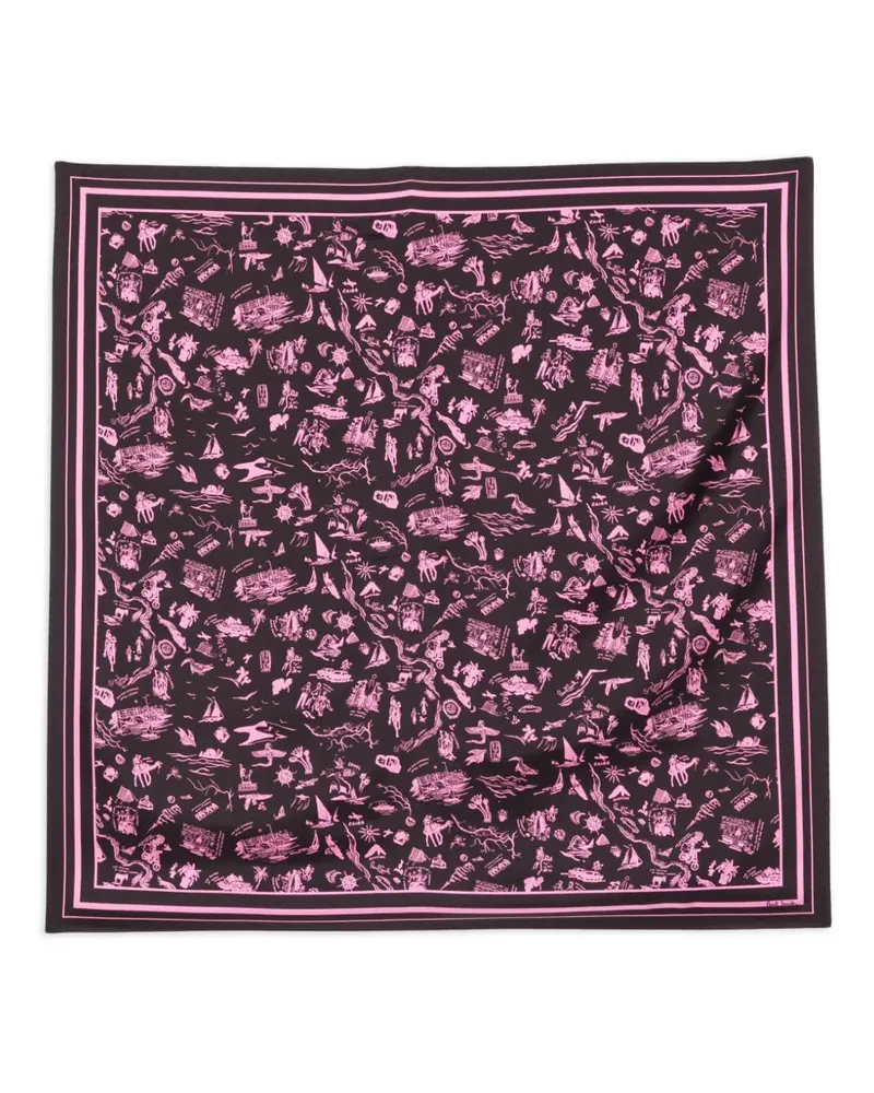 Paul Smith square-shape silk scarf - Violett Violett
