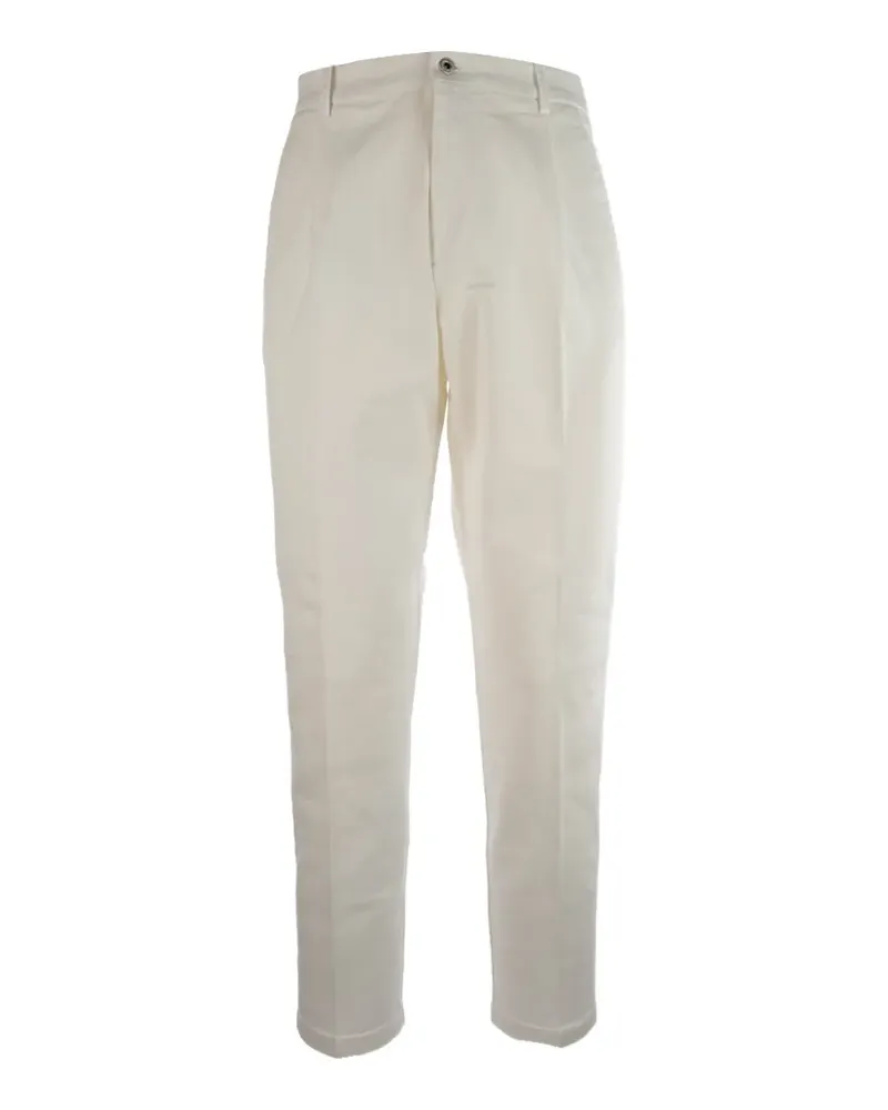 PENCE button-fastening pleated trousers - Weiß Weiß