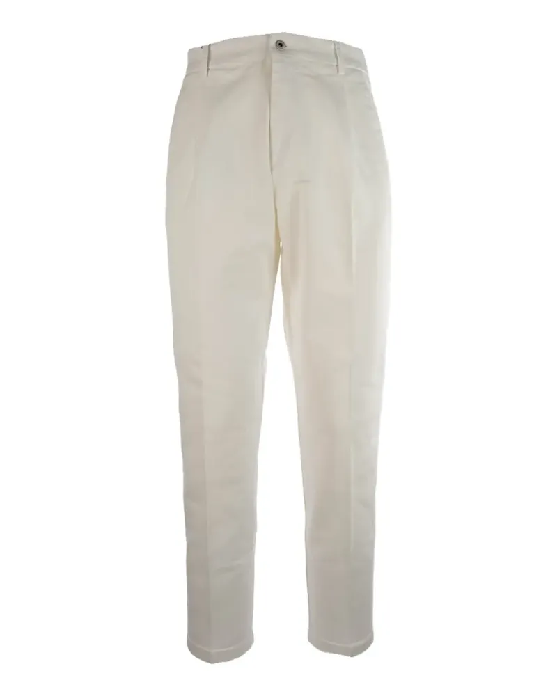 PENCE button-fastening pleated trousers - Weiß Weiß