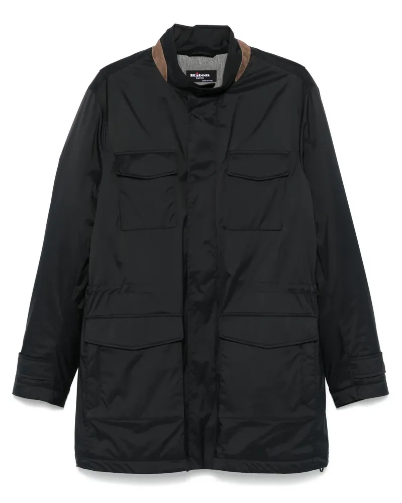 Kiton Gefütterter Parka - Blau Blau