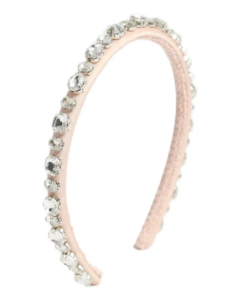 Erdem crystal-embellished satin headband - Rosa Rosa