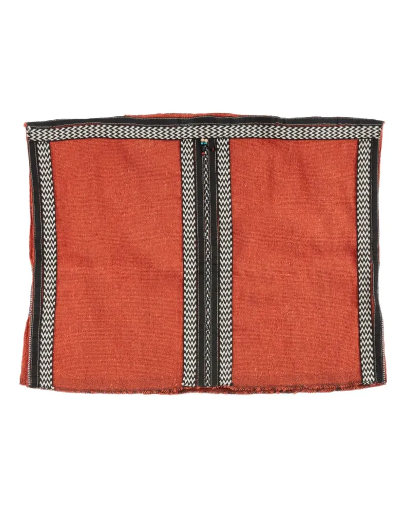 Fortela Veruska zigzag-trim poncho - Orange Orange
