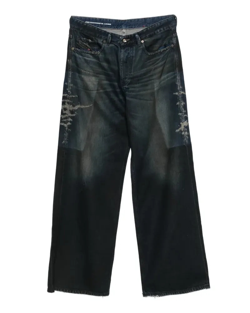 Diesel Ausgeblichene Wide-Leg-Jeans - Blau Blau