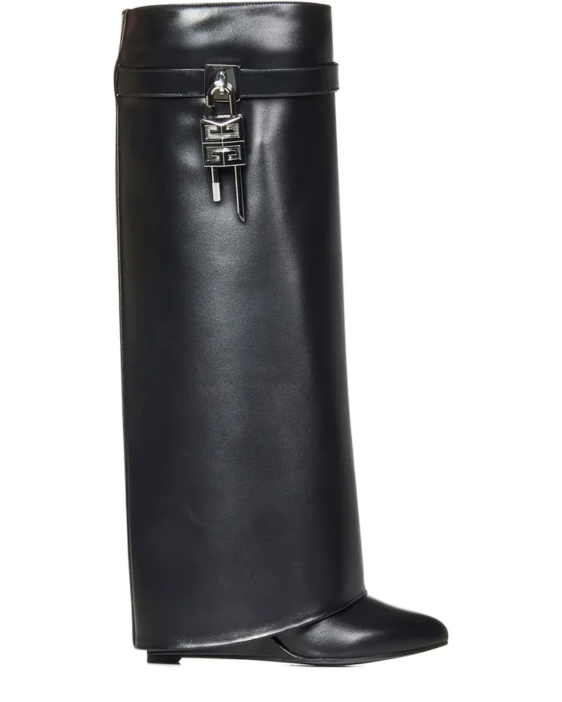 Givenchy Shark Lock Stiefel 90mm - Schwarz Schwarz