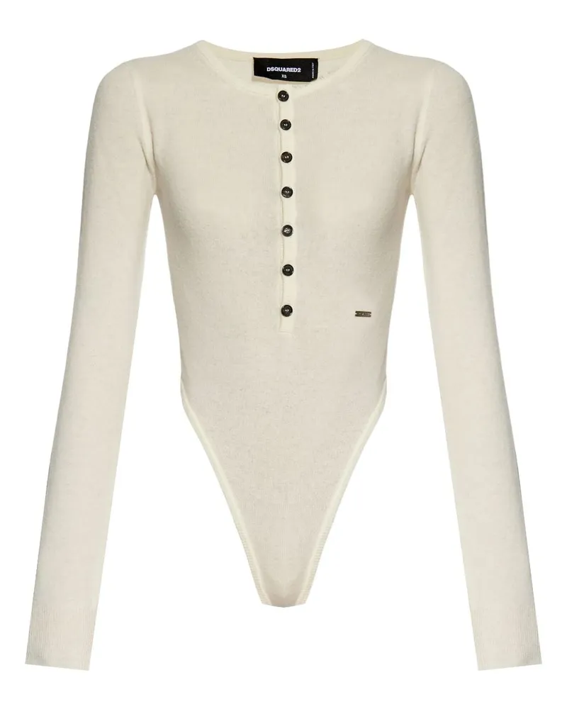 Dsquared2 Geknöpfter Body - Weiß Weiß