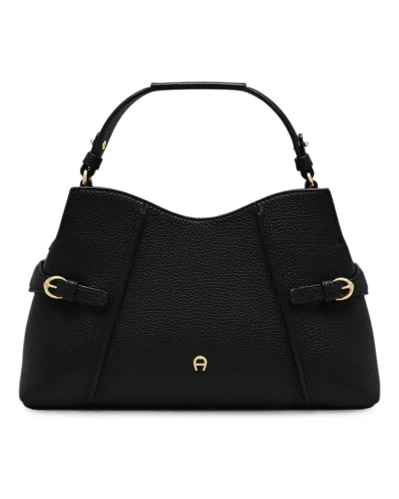 Aigner Mittelgroße Cavallo Tote Bag mit Schnalle - Schwarz Schwarz