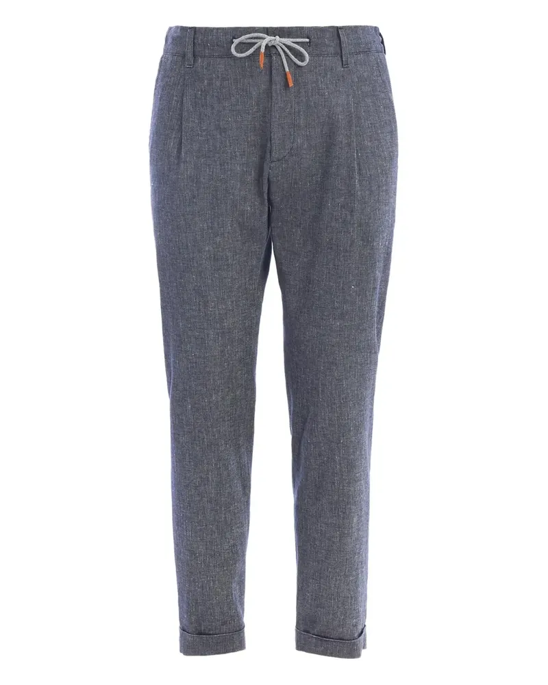 Eleventy Bundfaltenhose mit Kordelzug - Blau Blau