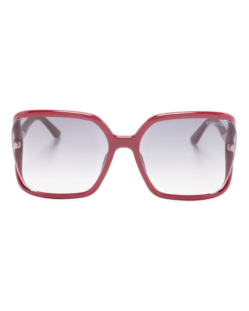 Tom Ford Oversized-Sonnenbrille in Schildpattoptik - Rot Rot