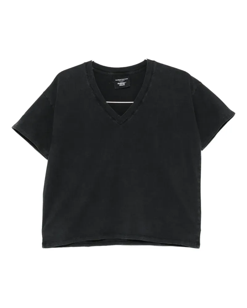 Majestic V-neck short-sleeve T-shirt - Schwarz Schwarz