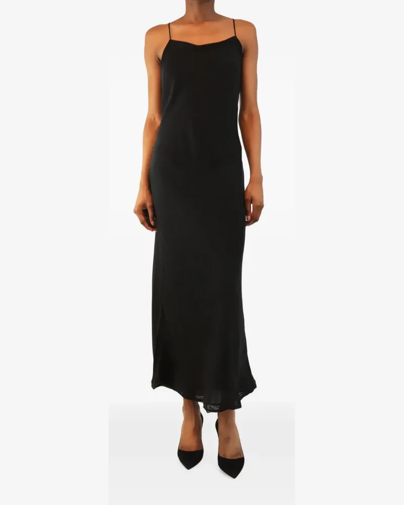 Totême square-neck maxi dress - Schwarz Schwarz