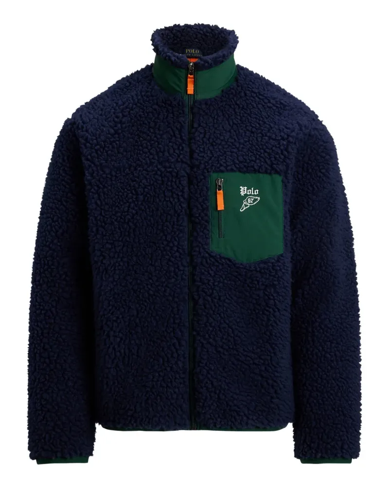 Ralph Lauren Fleecejacke mit Reißverschluss - Blau Blau