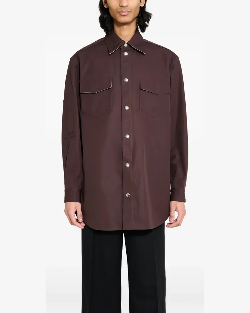 Namacheko MA-1 Hemd mit Klappentasche - Braun Braun