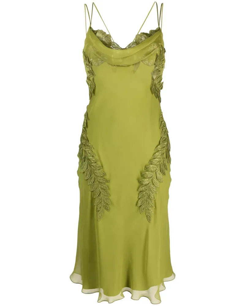 Alberta Ferretti Midikleid aus Seide - Grün Grün