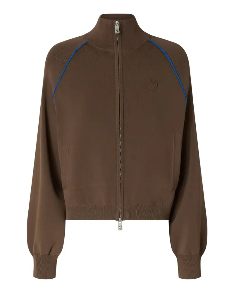 Pinko Gestreifte Jacke mit Raglanärmeln - Braun Braun