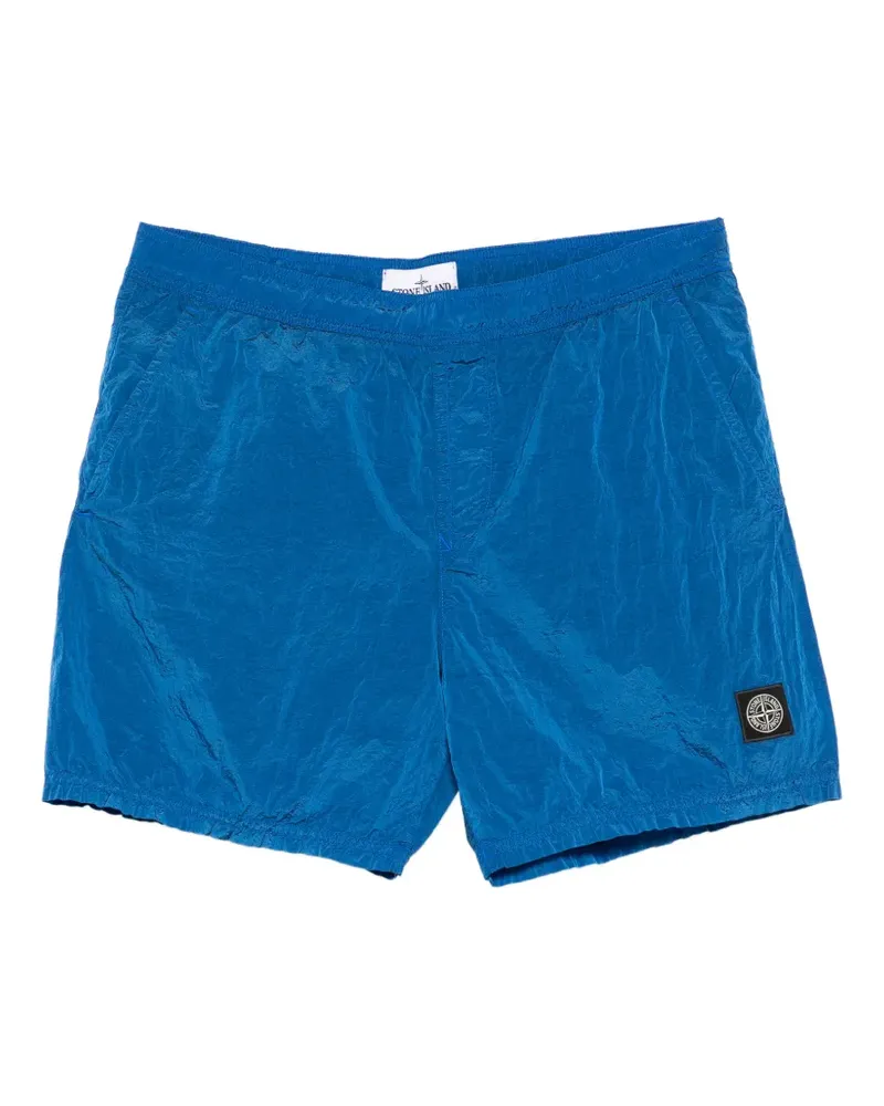 Stone Island logo-patch swim shorts - Blau Blau