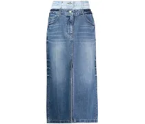 Jeans-Maxirock mit doppeltem Bund