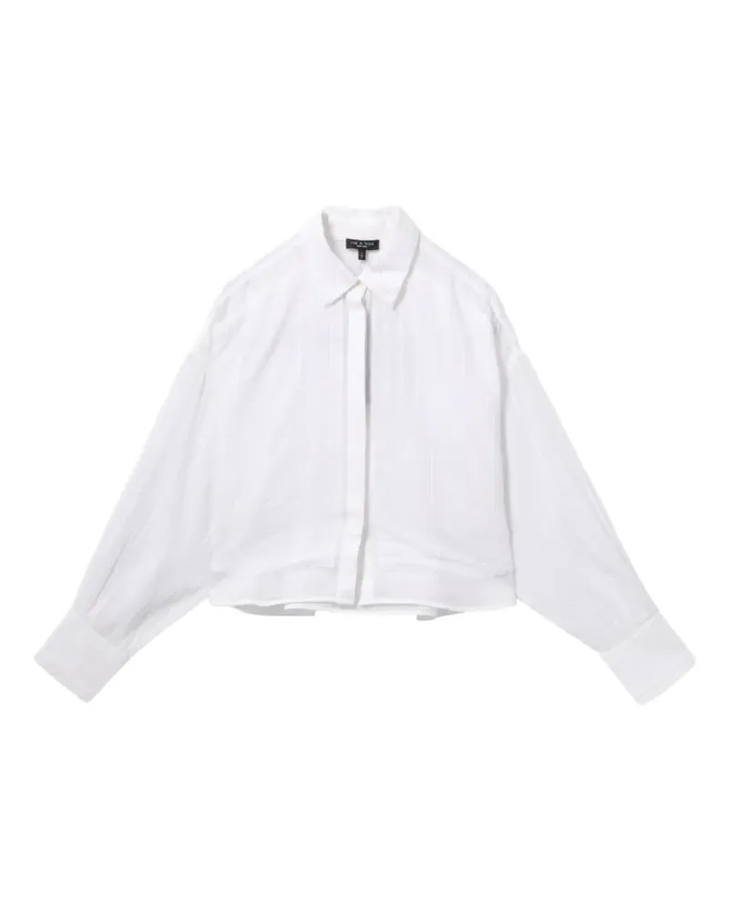 Rag & Bone Hemd mit Kontrasteinsätzen - Weiß Weiß