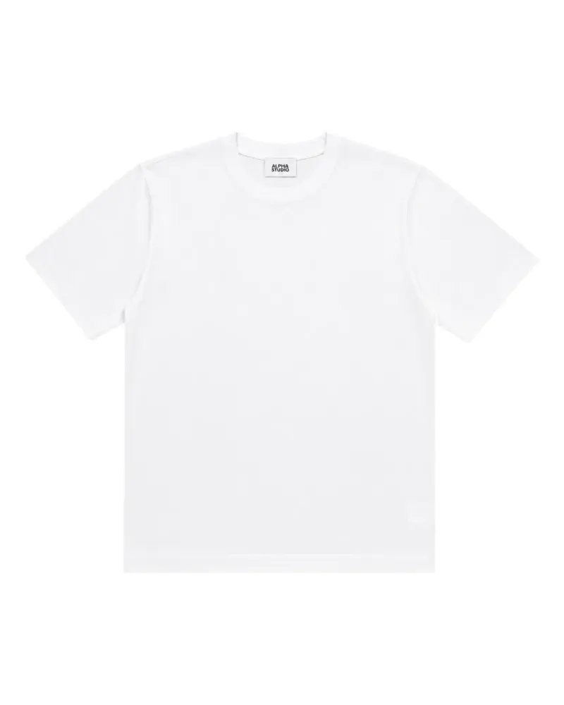 Alpha Studio crew-neck short-sleeve T-shirt - Weiß Weiß