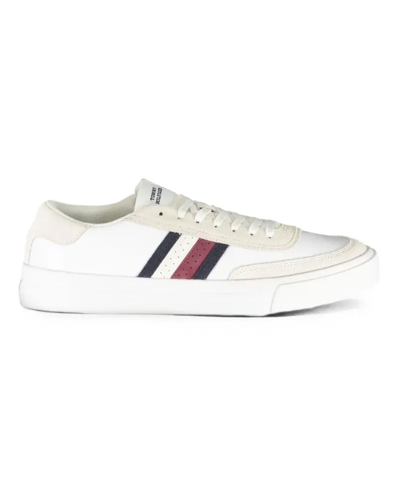 Tommy Hilfiger Sneakers mit Wildledereinsätzen - Weiß Weiß