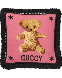 Gucci Kissen mit Teddy-Goblinstickerei Rosa